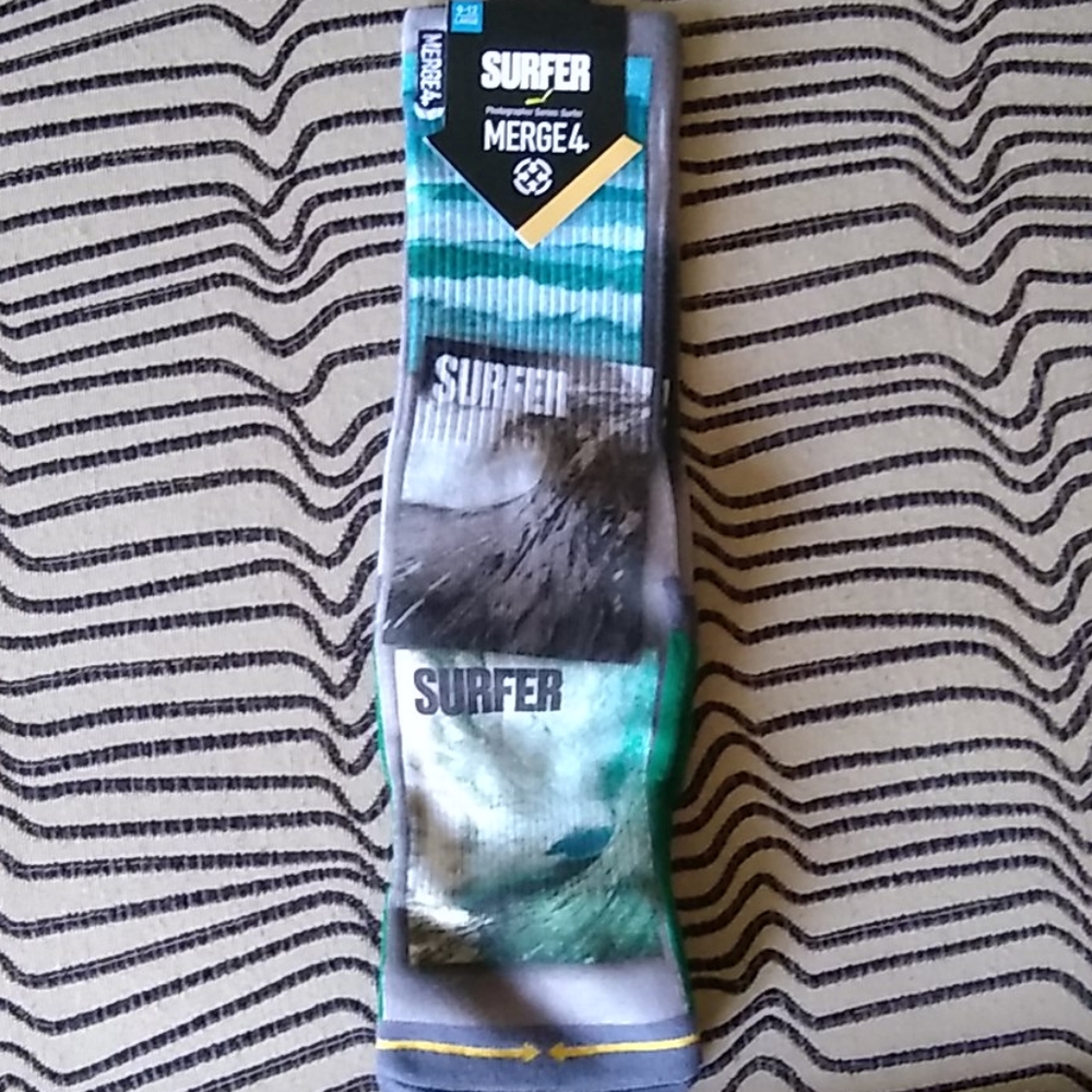 surfer magazine and Merge 4 collaboration socks